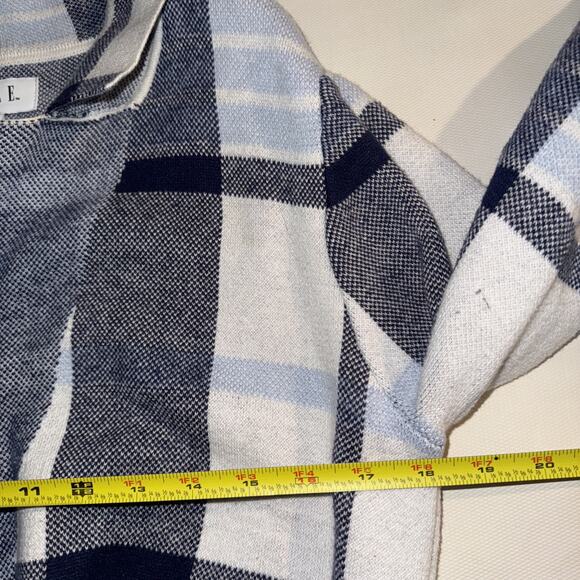 Elle Black & White Plaid Sweater Blazer Single Breasted Jacket - Picture 5 of 6